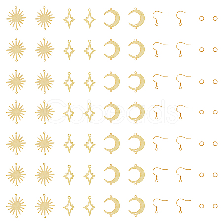 DIY Moon & Star & Sun Earring Making Kit KK-HY0003-49-1