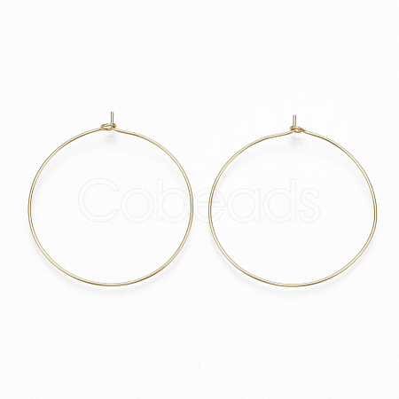 Brass Hoop Earrings Findings X-KK-S348-244-1