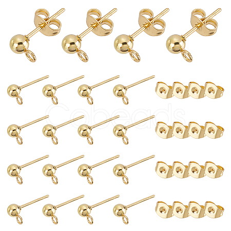 20Pcs 304 Stainless Steel Stud Earring Findings STAS-LP0001-11-1