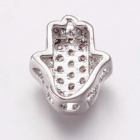 Brass Cubic Zirconia Beads KK-P134-05P-1