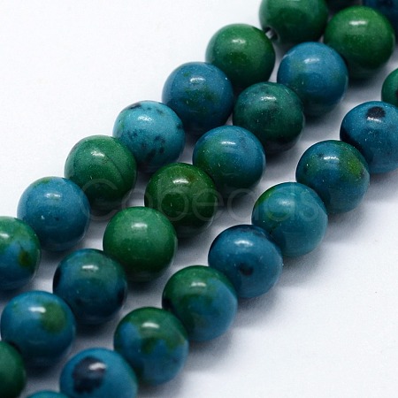 Synthetic Chrysocolla Beads Strands X-G-I199-34-8mm-1