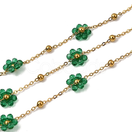 304 Stainless Steel Flower Link Chains CHS-H113-01G-06-1
