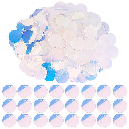 Iridescent PVC Paillette/Sequins Pendants PVC-GO0001-02E-1