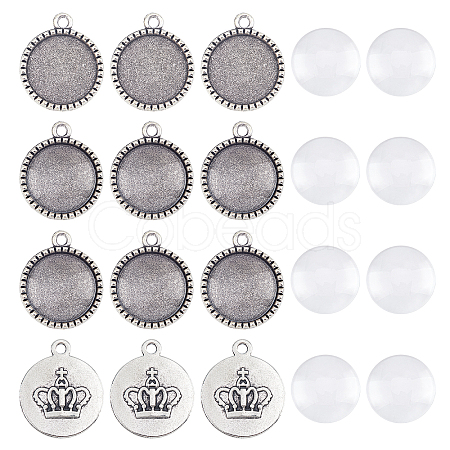 200Pcs DIY Half Round Pendant Making Kits DIY-AR0001-38AS-1
