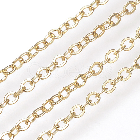 Brass Cable Chains KK-S332-18G-1