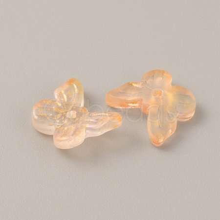 Handmade Golde Sand Lampwork Beads LAMP-WH0001-11E-1