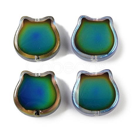 Electroplate Two Tone Glass Mood Beads GLAA-Z007-12B-1