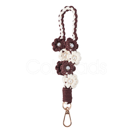 Hand-woven Flower Pendant Decorations KEYC-TAC0009-02KCG-08-1