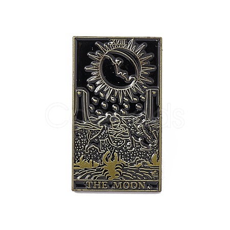 The Moon Tarot Card Enamel Pin JEWB-D012-12-1