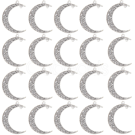50Pcs Tibetan Style Alloy 2-Loop Connector Charms TIBE-SC0009-30-1