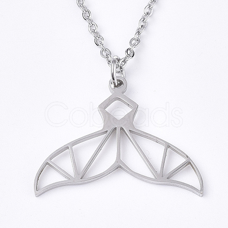 Non-Tarnish 201 Stainless Steel Pendant Necklaces LS-NJEW-T009-JN075-1-45-1