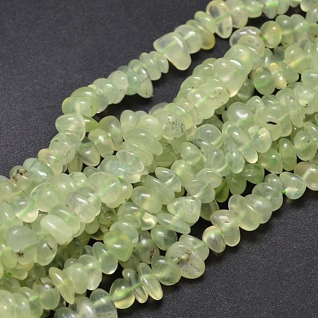 Natural Prehnite Chip Beads Strands X-G-E271-99-1