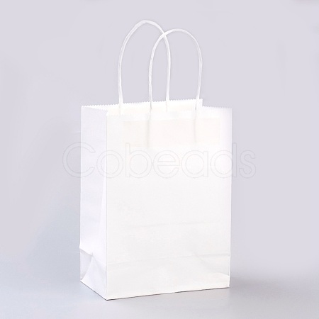 Pure Color Kraft Paper Bags AJEW-G020-D-03-1