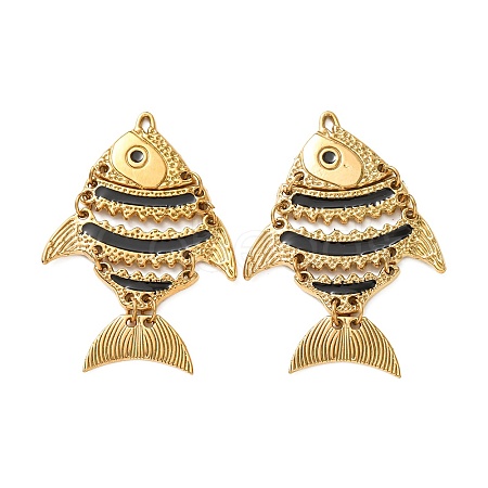 304 Stainless Steel Enamel Big Pendants STAS-Z193-09G-04-1