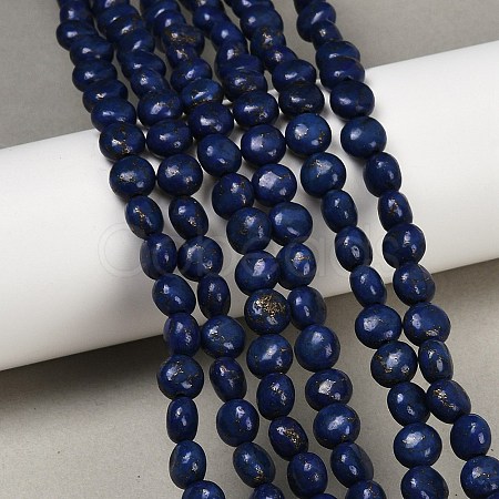 Synthetic Howlite Imitation Lapis Lazuli Beads G-S393-12A-8mm-1