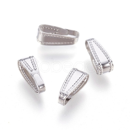100Pcs 304 Stainless Steel Snap On Bails STAS-ZF0001-33-1
