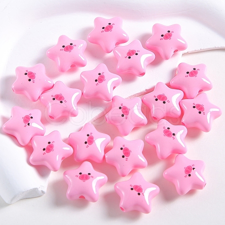 Star Shape Plastic Beads PW-WG546DD-06-1