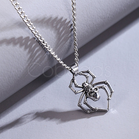 Halloween Skull Spider 201 Stainless Steel Pendant WGFDFDE-01-1