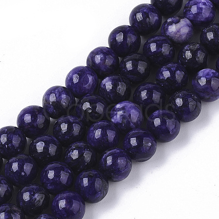 Natural Quartzite Jade Beads Strands G-S150-57-6mm-1-1