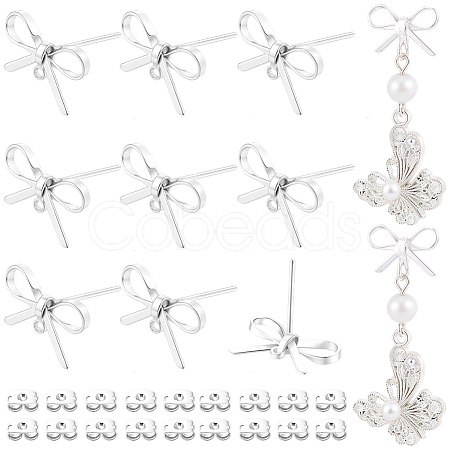 14Pcs Brass Stud Earring Findings KK-BBC0028-66S-1