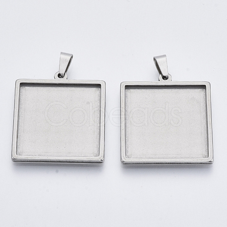 Tarnish Resistant 304 Stainless Steel Cabochon Connector Settings X-STAS-R101-04B-1