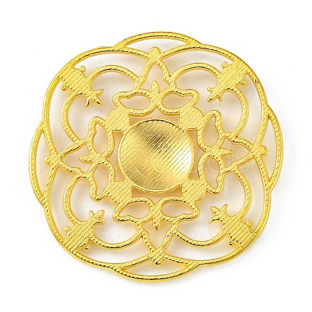 Tibetan Style Alloy Flower Large Pendants EA13474Y-G-1