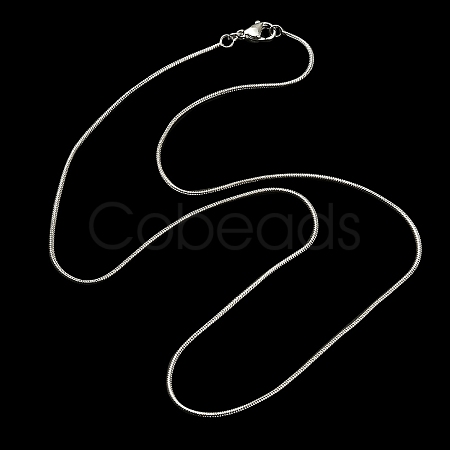 Brass Round Snake Chain Necklace for Men Women MAK-YW0001-11-1