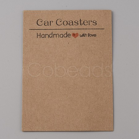 Rectangle Kraft Paper Sublimation Car Coaster Display Cards CDIS-WH0024-18A-02-1