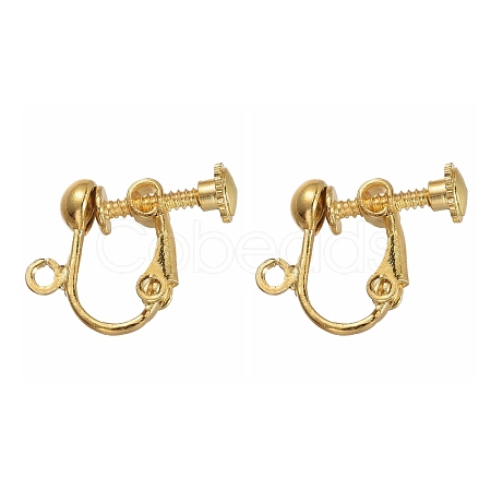 Brass Screw Clip Earring Converter EC143-NFG-1