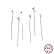 Anti-Tarnish Rhodium Plated 925 Sterling Silver Ball Head Pins, Platinum, 24 Gauge, 20x0.5mm, Head: 1.5mm