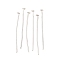 Iron Flat Head Pins, Nickel Free, Platinum Color, Size: about 1.6cm~5.0cm long, 0.7mm thick(21 Gauge), Head: 2mm