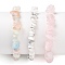 Chips Natural Rose Quartz & Morganite & Howlite Beaded Stretch Bracelets Sets, Stackable Bracelets, Inner Diameter: 2-1/8 inch(5.5cm), 3pcs/set