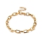 PVD Vacuum Plating 304 Stainless Steel Cable Chain Bracelet for Men Women, Golden, 7~7-1/4 inch(17.9~18.5cm)