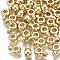 CCB Plastic Tube Bails, Loop Bails, Rondelle, Light Gold, 9x4x6mm, Hole: 1.5mm, Inner Diameter: 3mm