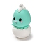 Cartoon PVC Plastic Pendants, Baby Dinosaur Charm, Aquamarine, 47x26x29.5mm, Hole: 3.5mm