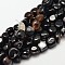 Dyed & Heated Natural Black Agate Nuggets Beads Strands, Tumbled Stone, 9~13x9~13x9~13mm, Hole: 1mm, about 35~40pcs/strand, 15.7 inch