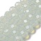 Imitation Jade Glass Beads Stands, Faceted, Round, Clear, 8mm, Hole: 1mm, about 65~67pcs/strand, 49~50cm