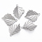 Tarnish Resistant 304 Stainless Steel Pendants, Leaf, Stainless Steel Color, 23.5x18x3mm, Hole: 1.2mm