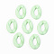 Opaque Spray Painted Acrylic Linking Rings, Quick Link Connectors, for Curb Chains Making, Unwelded, Twist, Pale Green, 39.5x29.5x7.5mm, Inner Diameter: 22x11mm