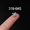 316L Surgical Stainless Steel Clear Cubic Zirconia Cartilage Earrings, Stainless Steel Color, Fan, 6mm, Pin: 0.8mm