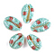 Printed Cowrie Shell Beads, No Hole/Undrilled, Colorful, 20~25x13~17x7~8mm