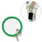 Silicone Loop Phone Lanyard, Wrist Lanyard Strap with Plastic & Alloy Keychain Holder, Green, 17.7cm