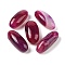 Natural Agate(Dyed & Heated) Beads, Oval, Top Drilled, Old Rose, 24.5~42x10.5~14.5x8.5~13.5mm, Hole: 2mm