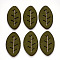 Faux Suede Patches, Costume Ornament Accessories, for Magic Tape Hair Clip Making, Leaf, Dark Olive Green, 49x28x3mm