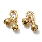 Brass S-Hook Clasps, Cadmium Free & Lead Free, Real 24K Gold Plated, S-hook: 16x7x6mm, Pendant: 9x5x6mm