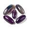 Natural Agate(Dyed & Heated) Beads, Oval, Top Drilled, Purple, 24.5~42x10.5~14.5x8.5~13.5mm, Hole: 2mm