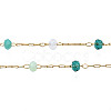 Glass Faceted Round Beaded Chains CHS-N003-07-4