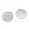 Tarnish Resistant 304 Stainless Steel Pendant Cabochon Settings STAS-T008-129-1