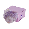 1Pc Natural Amethyst Heart Display Decoration DJEW-FH0001-46-1