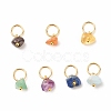 7Pcs 7 Styles Natural Stone Chip Charms PALLOY-JF01485-01-1
